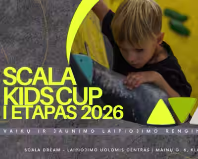 Laipiojimo renginys "SCALA KIDS CUP" 1 etapas 2026