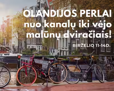 Olandijos perlai: nuo kanalų iki vėjo malūnų dviračiais