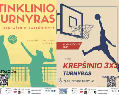 Krepšinio ir Tinklinio 3x3 turnyrai Žaslių jaunimo taurei laimėti