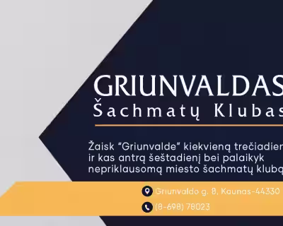 ♟️ Griunvaldo greitųjų šachmatų turnyras