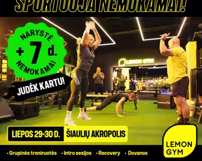 🔥 VISI ŠIAULIAI SPORTUOJA | Atviros durys LEMON GYM Akropolis 🔥