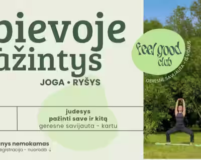 joga pievoje + pažintys - feel good club, bernardinų sodas
