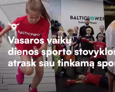 Vasaros vaikų dienos sporto stovykla Kaune: atrask savo sportą!