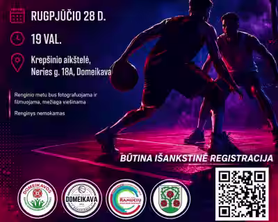 Naktinis gatvės krepšinio turnyras 1x1 Mero taurei laimėti