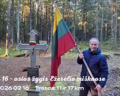 Vasario 16 - osios žygis Ežerėlio miškuose (Kauno raj.). Trasos 11 ir 17 km.