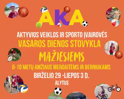 Aktyvios veiklos ir sporto įvairovės dienos stovykla
