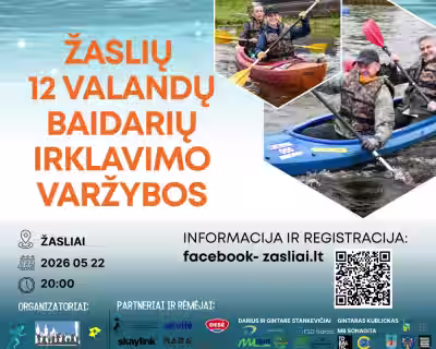 ŽASLIŲ 12 VALANDŲ BAIDARIŲ IRKLAVIMO VARŽYBOS 2026