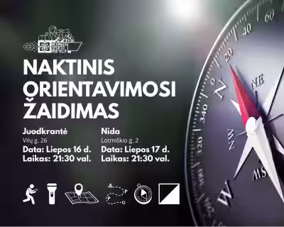 Naktinis orientavimosi žaidimas Neringoje 2026