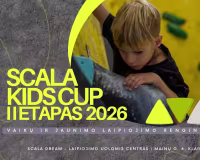 Laipiojimo renginys "SCALA KIDS CUP" 2 etapas 2026