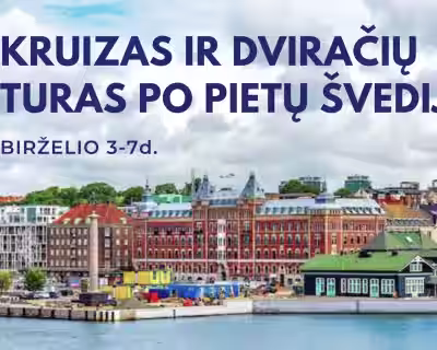 Kruizas ir dviračių turas po pietų Švediją bei Daniją.