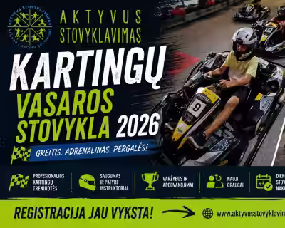 Kartingų stovykla vaikams 