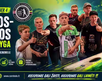 Lietuvos-Latvijos Cornhole Lyga.