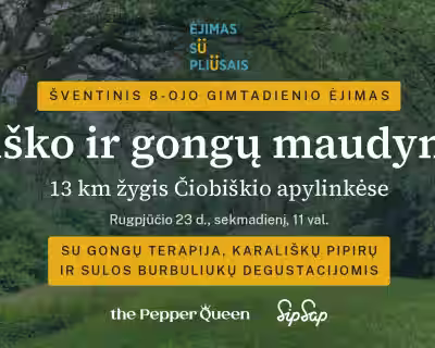 8-asis Ėjimas su pliusais gimtadienis - Miško ir gongų maudynės Čiobiškio apylinkėse (Širvintų raj.)