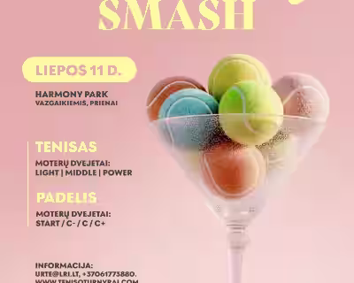 SPALVŲ SMASH: MOTERŲ TENISO BEI PADELIO TURNYRAS HARMONY PARK’E 2026
