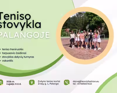 Teniso stovykla PALANGOJE