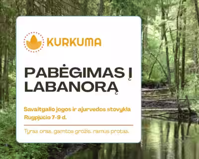 Kurkumos Jogos ir ajurvedos stovykla Labanore