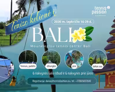 RUDENS TENISO KELIONĖ Į BALI🪷🎾