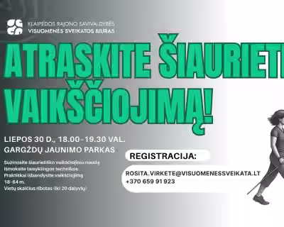 Atraskite šiaurietišką vaikščiojimą – judėjimas sveikesnei kasdienybei