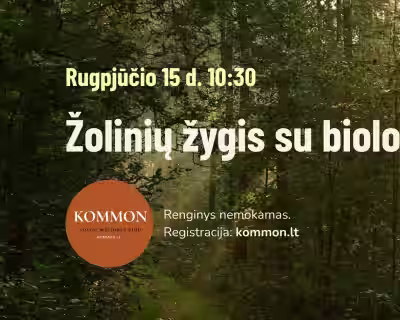 Žolinių žygis Ribiškėse su biologu Martynu Balsiu
