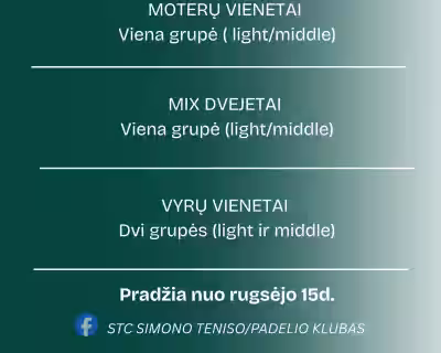 STC Simono teniso klubo testinis teniso turnyras 