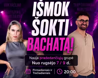 Nauja BACHATOS pradedančiųjų grupė 💜 Nemokamos pamokos