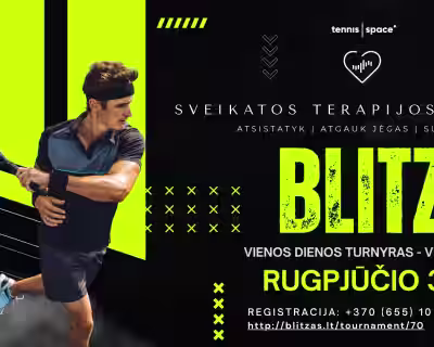 SVEIKATOS TERAPIJOS CENTRO BLITZ VIENETŲ VIENOS DIENOS TENISO TURNYRAS