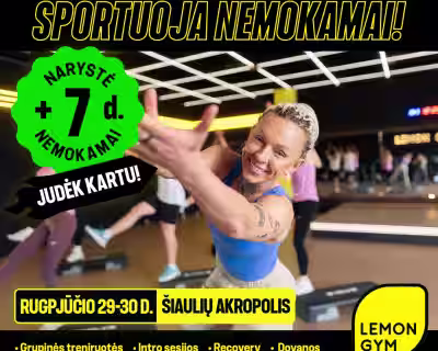 🔥 VISI ŠIAULIAI SPORTUOJA | Atviros durys LEMON GYM Akropolis 🔥