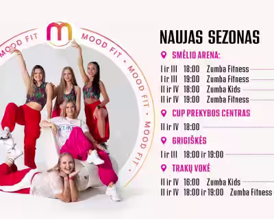 Rugsėjo 3 d. NEMOKAMA MOOD FIT SEZONO ATIDARYMO TRENIRUOTĖ CUP TERASOJE