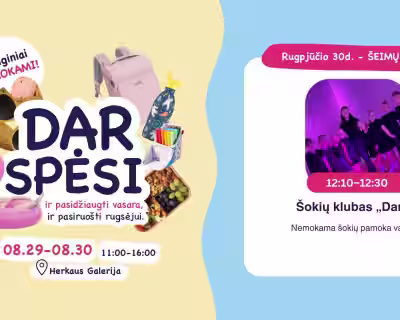 Nemokama šokių pamoka su Šokių klubu „Danė“ | DAR SPĖSI