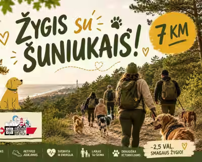 Žygis su šuniukais!
