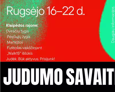 Europos judumo savaitė 2026 | Klaipėdos rajono judėjimo iššūkis