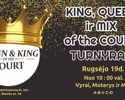 Queen and King (MIX taip pat) of the court turnyras - A-B ir C-D lygiai