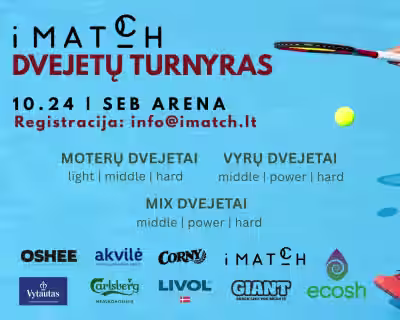 iMATCH dvejetų turnyras | Seb arenoje