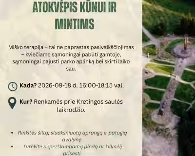 Miško terapija Kretingos dvaro parke