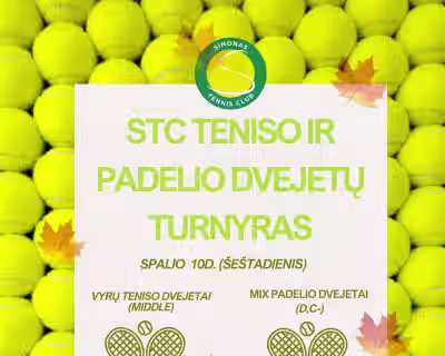 STC vyrų teniso dvejetų ir padelio mix dvejetų rudens turnyras
