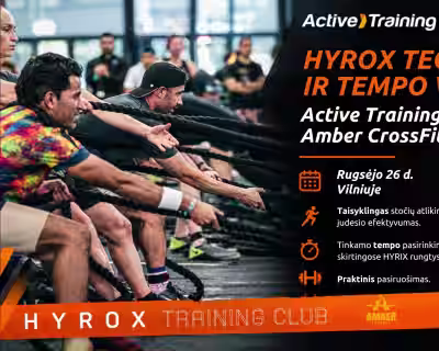 Active Training x Amber CrossFit HYROX technikos ir tempo valdymas