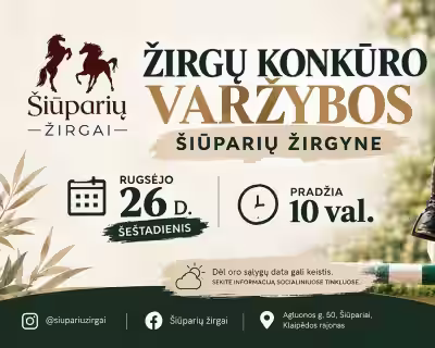 Žirgų konkūro varžybos. Šiūpariai