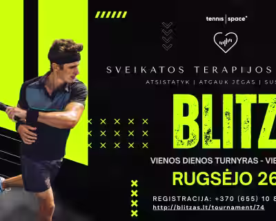 SVEIKATOS TERAPIJOS CENTRO BLITZ VIENETŲ VIENOS DIENOS TENISO TURNYRAS