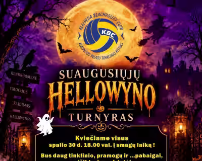 Suaugusiųjų Hellowyno paplūdimio tinklinio turnyras :)