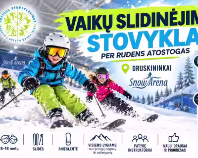 ❄️⛷️ VAIKŲ SLIDINĖJIMO STOVYKLA PER RUDENS ATOSTOGAS | DRUSKININKAI 🏂
