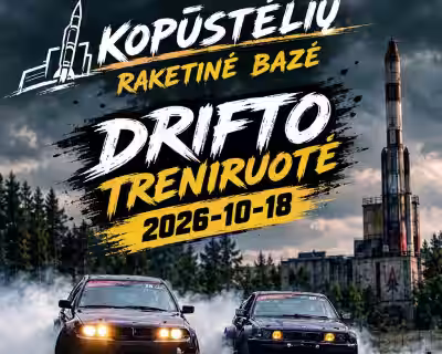 DRIFTO TRENIRUOTĖ KOPUSTĖLIUOSE 2026-10-18