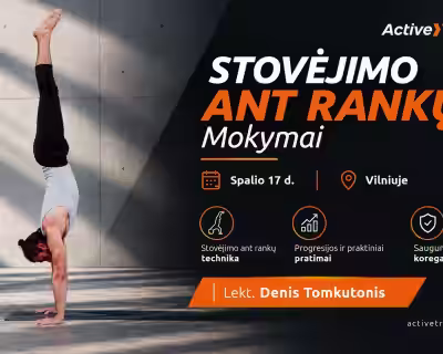 Stovėjimo ant rankų mokymai: technika, progresijos ir saugumas