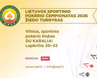2026 metų Lietuvos sportinio pokerio čempionatas. Žiedo turnyras. 