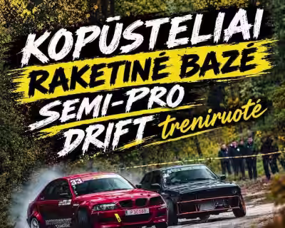 DRIFTO TRENIRUOTĖ KOPUSTĖLIUOSE SEMI-PRO 2026-10-25
