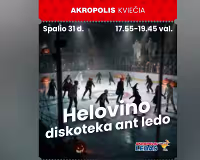 Helovino diskoteka ant ledo