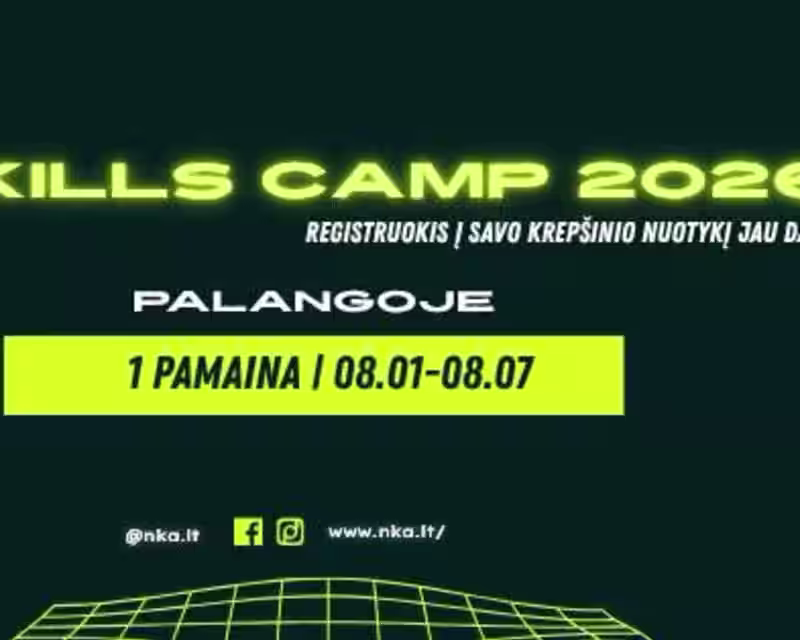 Krepšinio stovykla "Skills Camp 2026" Palangoje (I pamaina) nuotrauka 1