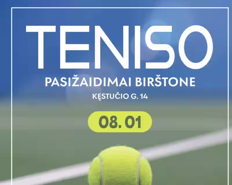 TENISO VIENETŲ IR DVEJETŲ PASIŽAIDIMAI BIRŠTONE nuotrauka 1