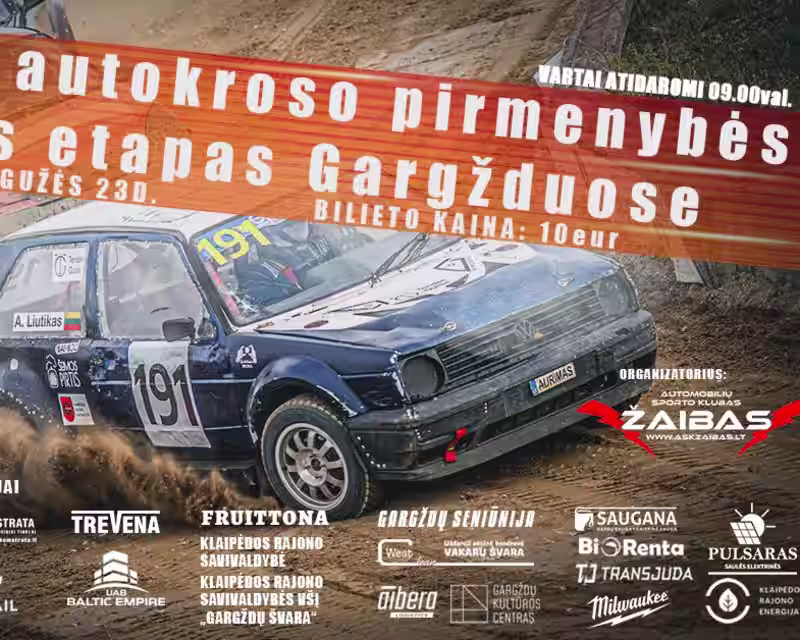 AUTOKROSO PIRMYBIŲ ETAPAS – GARGŽDAI nuotrauka 1