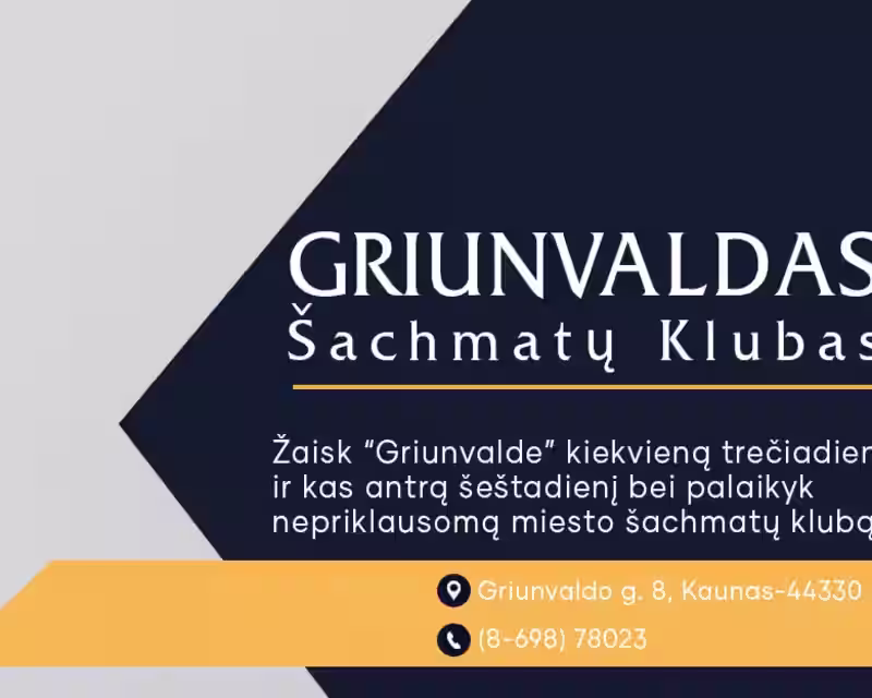 ♟️ Griunvaldo greitųjų šachmatų turnyras nuotrauka 1