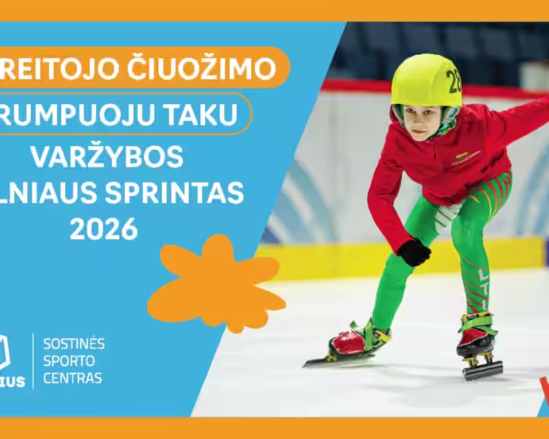 Vilniaus miesto greitojo čiuožimo trumpuoju taku varžybos VILNIAUS SPRINTAS 2026 nuotrauka 1